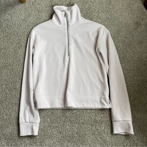 Athleta Lavender Light Pink Super Soft Performance Quarter Zip